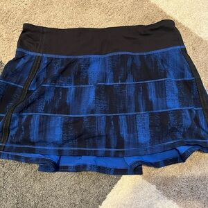 Lululemon Blue and Black Athletic Skirt
